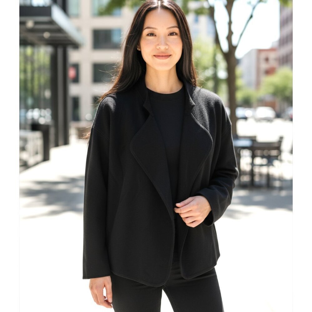 MAX MARA Black Silk/Wool Cardigan Sweater